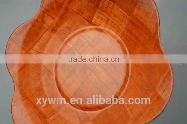 Unique woven wooden salad bowls