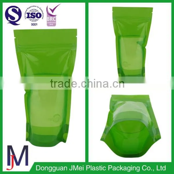 printed vacuum sealable freezer safe bag with zipper opening at top