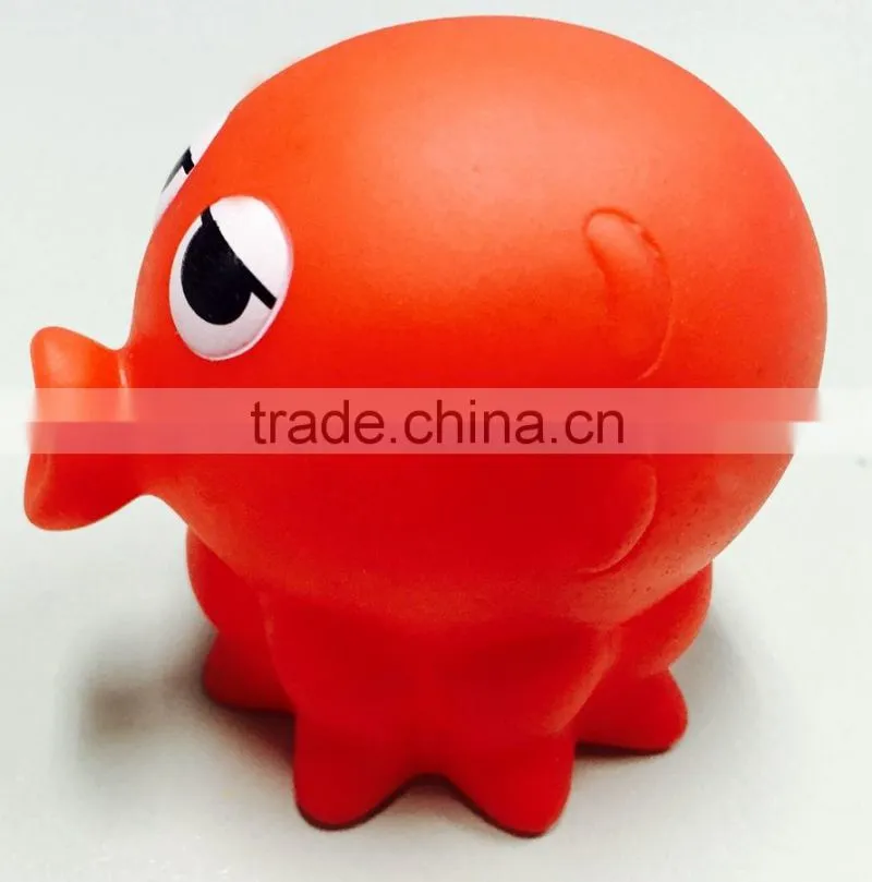 Plastic Octopus Bath Toy, Vinyl Animal Rubber Toy