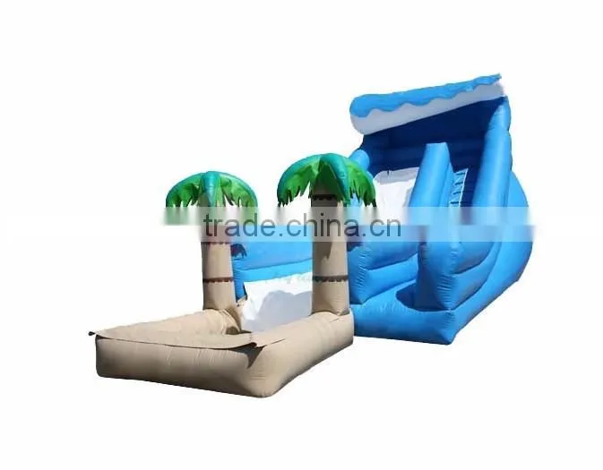 Jungle inflatable pool with air water slide for sale