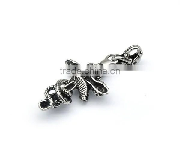316l stainless steel mens snake pendant biker cross new design pendant Guangzhou high quality pendant