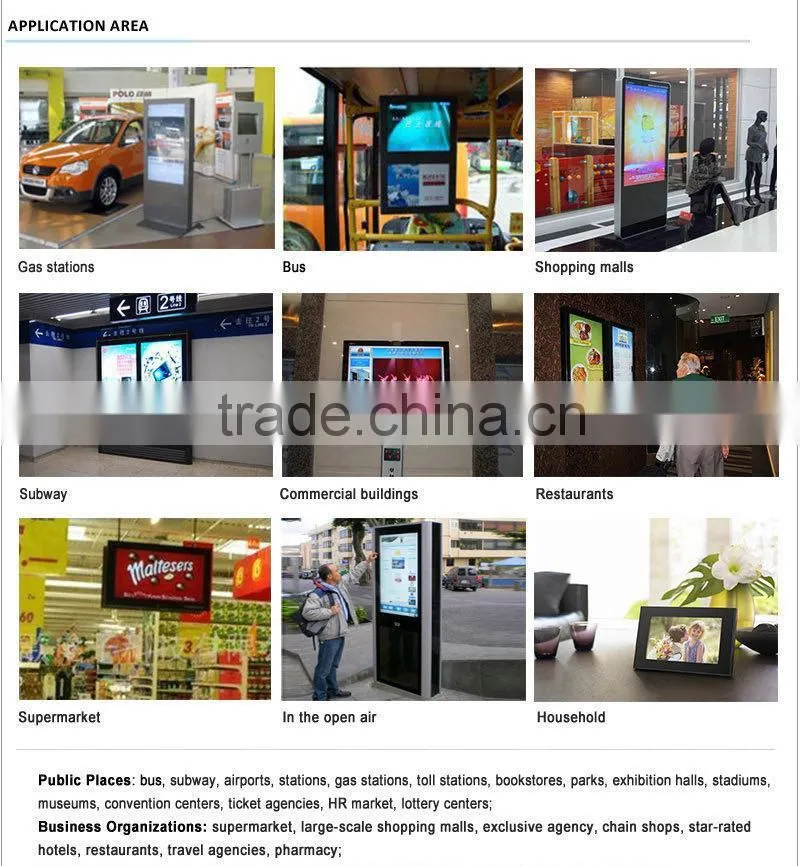 Wall Moun Tablet 1280*800 15Inch LED Digital Photo Frame with 16MB RAM