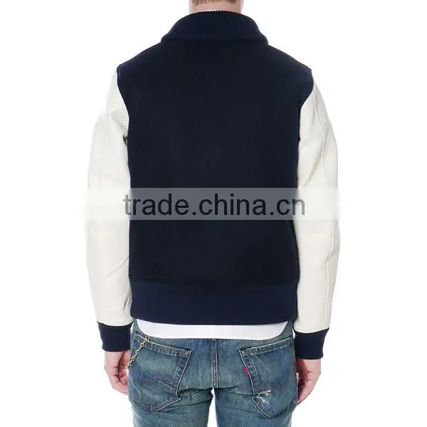 Cheap Custom Varsity Jacket With Leather Sleeves