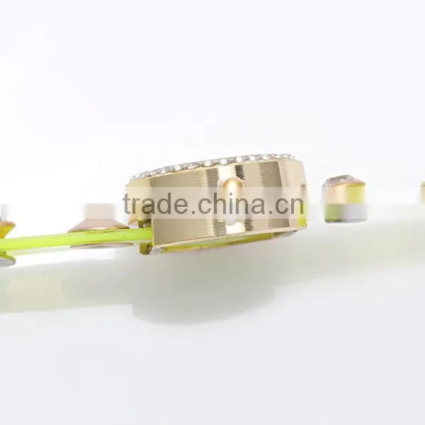 New design product lady crystal silicone bracelet watch