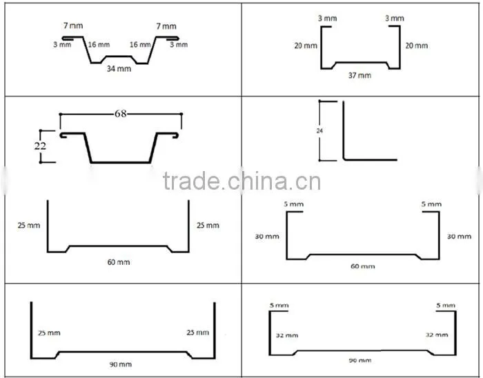 hot sales drywall Perfiles Paral base 6 y base 9 Canal base 6 y base 9