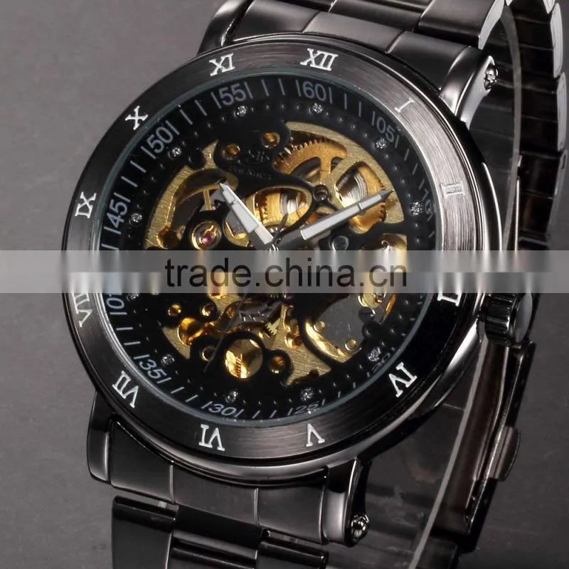 Luxury Full Steel Analog Auto Mechanical Wristwatch Men Automatic Watch