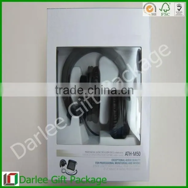 custom clear plastic package earphone box