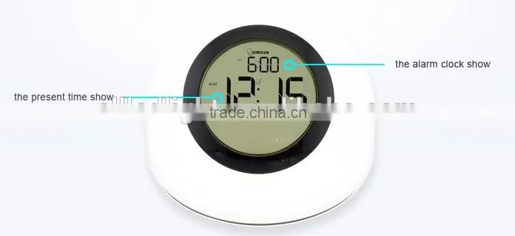 Multi Color led touch light with Digital Alarm Clock Lava Lamp 7 Color Chaning Night Light Touch Led Desk Table Lamp