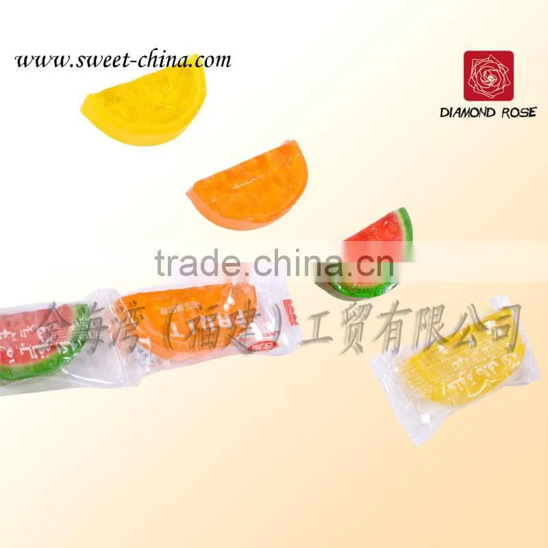 Fruit shape soft chewy candy