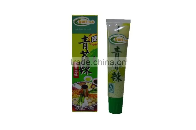 deep green and normal green Sushi Wasabi paste