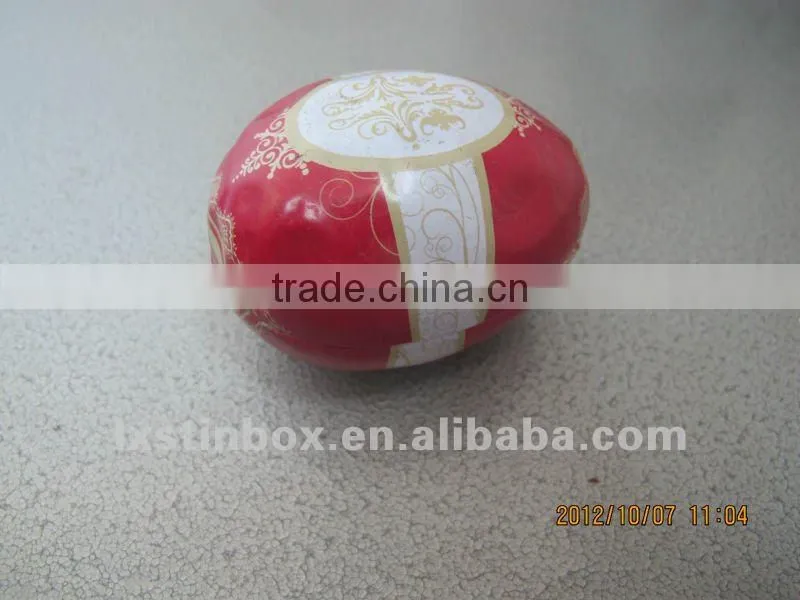 high quality with print and embossing easter egg tin box