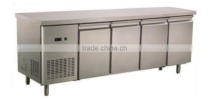 Stainless Steel commercial Pizza counter Prep work Table Refrigerator