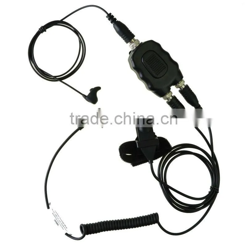 Ear Vibration Headset With Motorcycle PTT for Kenwood Two Way Radio