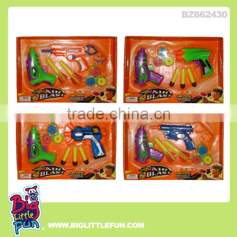 Light up spinning toy,flying saucer gun toys