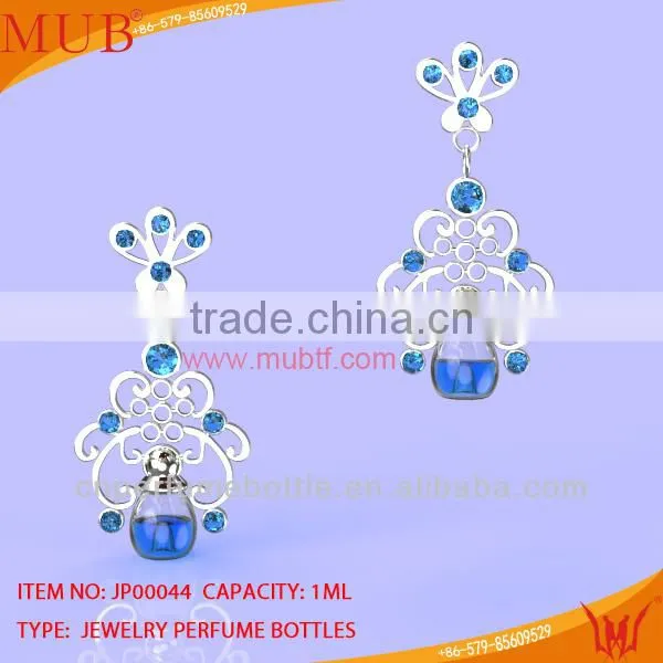 New design beautiful flower perfume bottle earring