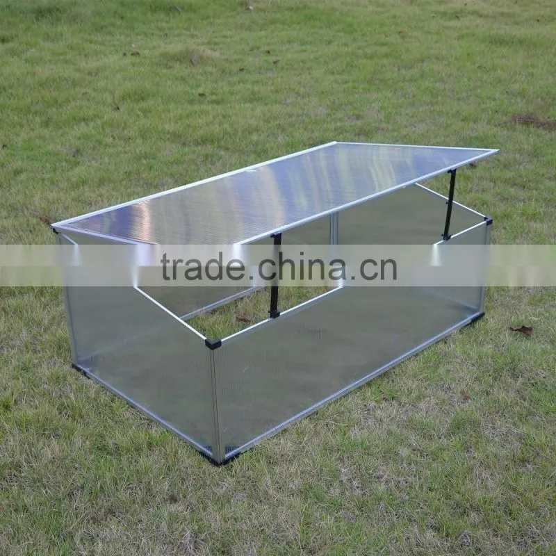 No tool installation low cost 4mm polycarbonate mini cold frame greenhouse for home and garden