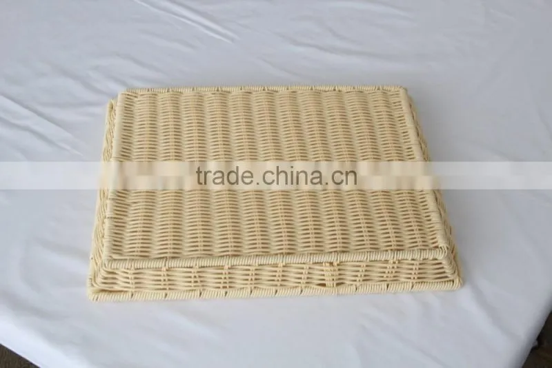 poly synthetic plastic woven baskets