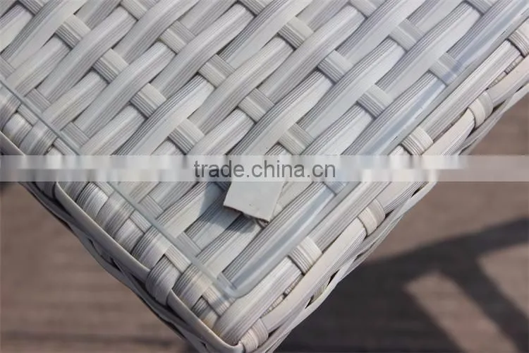 Catering venues white rattan dining table and chair