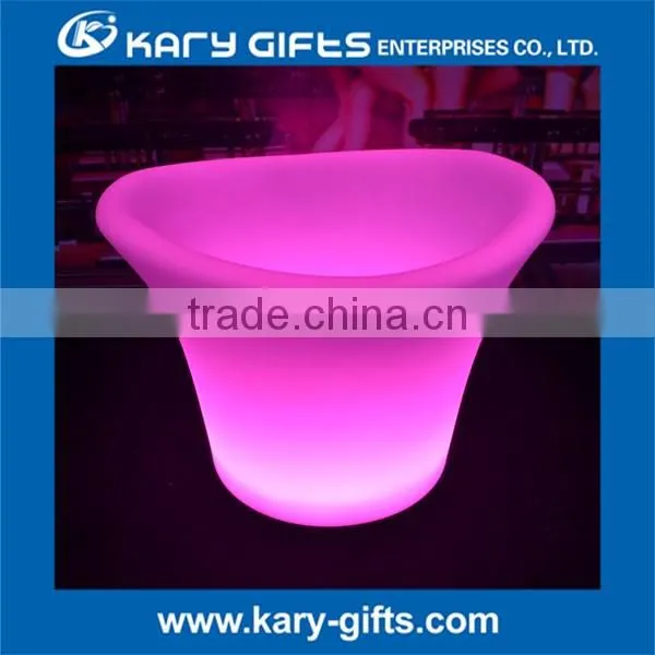 Illuminated Plastic ice Bucket led plastic wine cooler