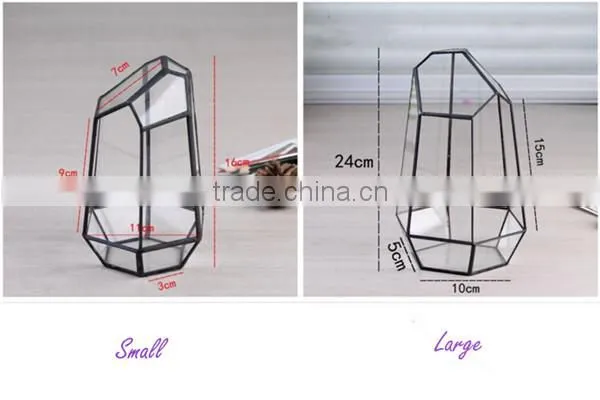 Wholesale air planter hanging decorative glass geometric terrarium glass terrarium container