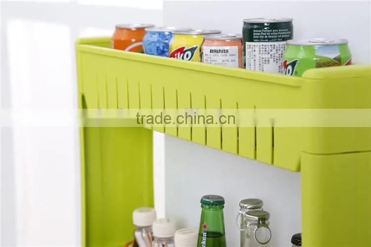 Multi-purpose Removable 3-layer Plastic Bathroom Shelf Crevice Gap Commodity Shelf