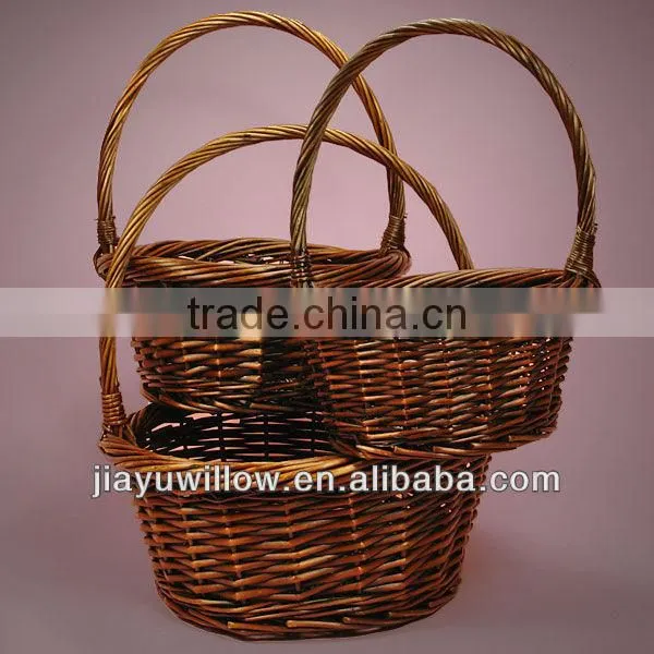 jiayu Wholesale empty willow flower vase baskets