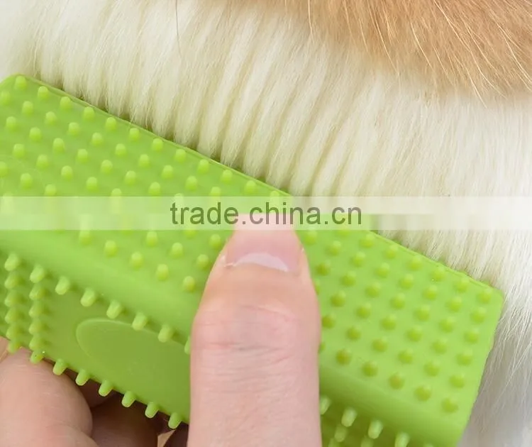 CY064 Pet Comb Mucous Wool Implement Silicone Brush Cat and Dog Fur Cleaner Pets Hair Comb