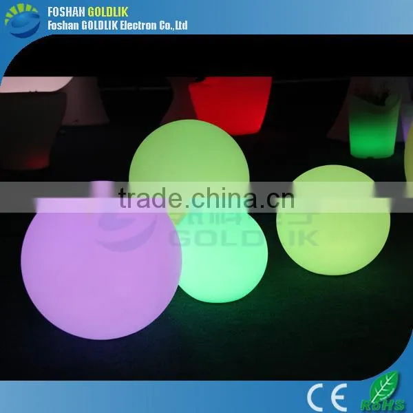 Glow in dark led round ball christmas lights with customized design GKB-040RT