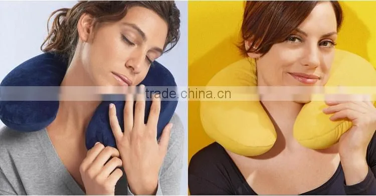 Toprank cheap neck use memory foam pillow, travel memory pillow with button, comfortable travel memory foam pillow