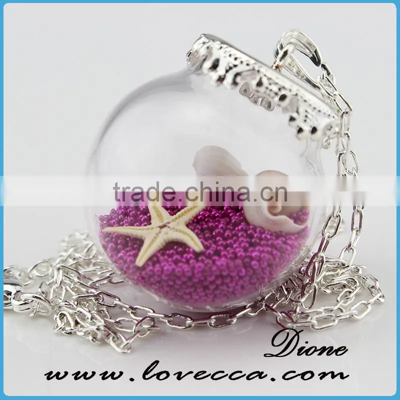 Mini glass decoration bottle charms for necklace pendants wish pendant tube bottle vial