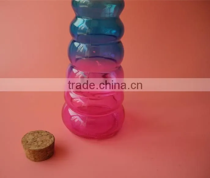 mini long home decoration Trumpet glass flower bottle vase