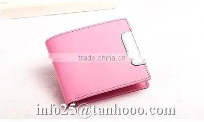 Sexy pink leather wallet/women wallet money clip/women purse