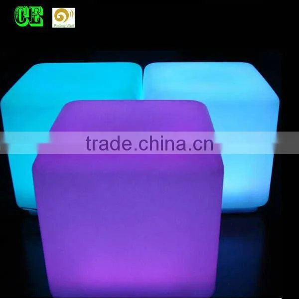High Stability Modern Fashion LED furniture plastic lighting decorative cube chiar/table