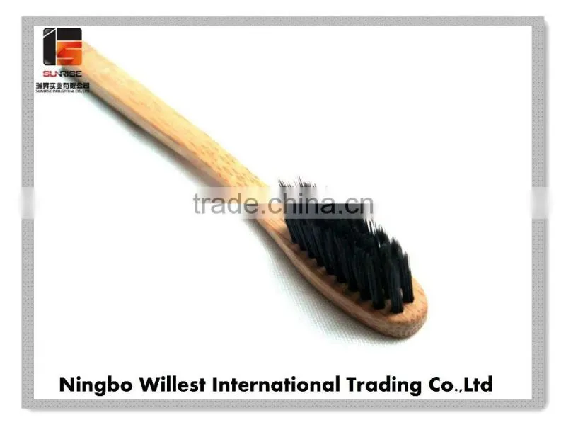 TOOTHBRUSH with different shape bamboo handle