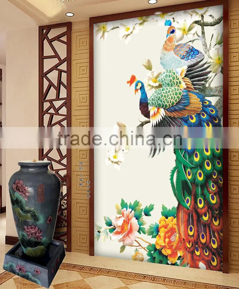 elegance fiber glass vase water fountain