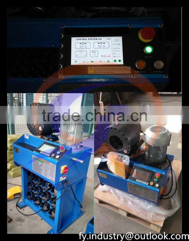 CE FY91H 1/8-2'' inches 10set free dies hydraulic hose crimping machine price