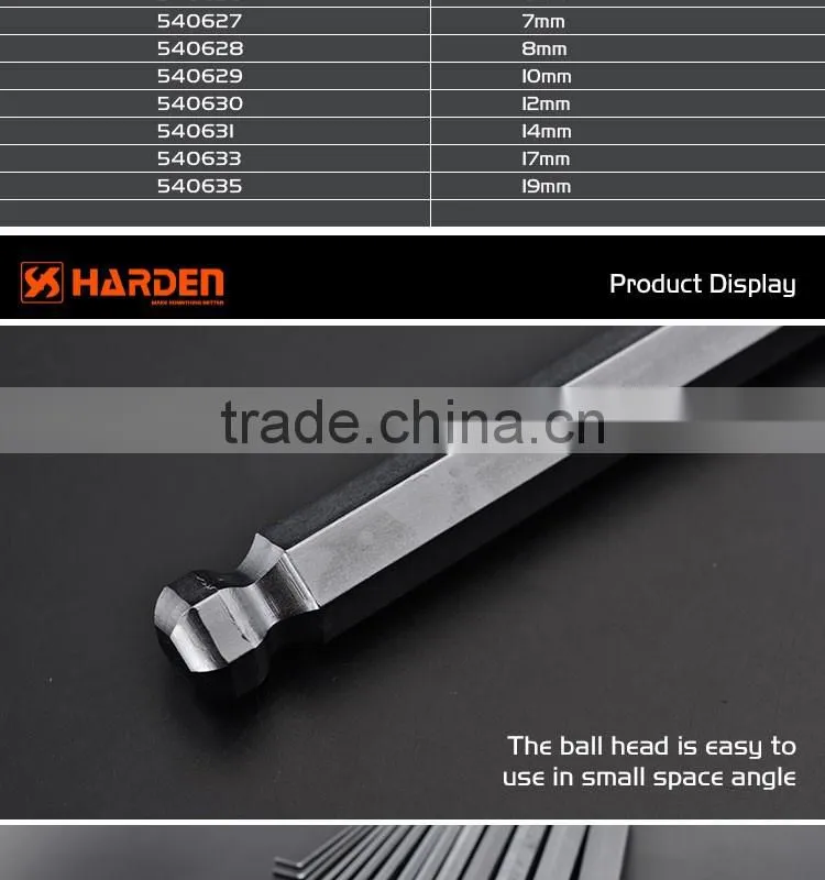 Professional Hand Tool Long ball Hex Key Wrench