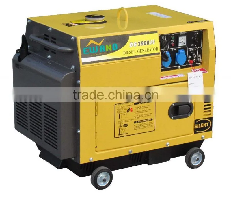 5KW single phase 100% copper wire low price soundproof diesel generator