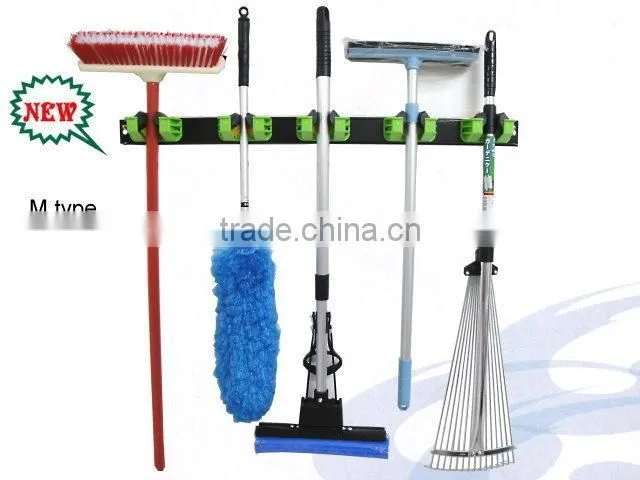 Professional Patent Garden Mop Tool Holder Rack with screw fixed plate