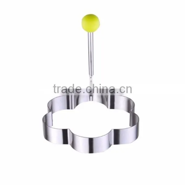Stainless Steel Fried Egg Mold Pancake Mold Kitchen Tool Pancake Rings with Oil Brush 5 Pcs Set