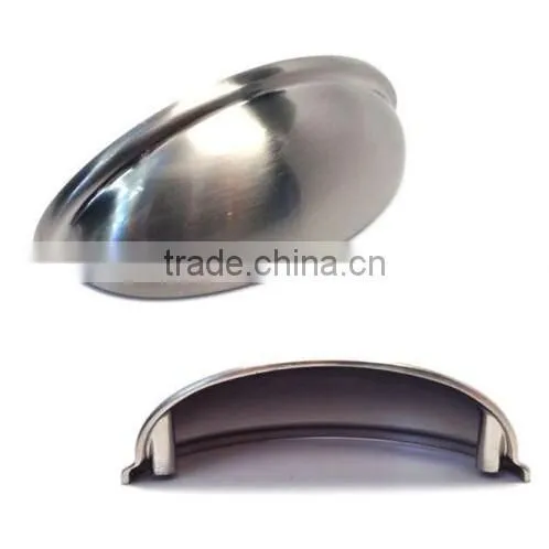 Satin Zinc Alloy Cabinet Drawer Pull Handle Shell Style Handle cup handle