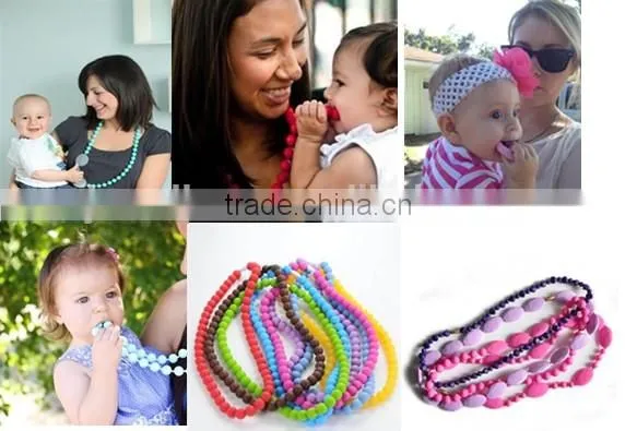Fashion accessory food grade silicone teething beads bulk