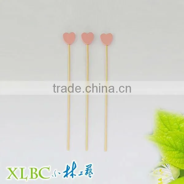 heart-shaped bamboo picks