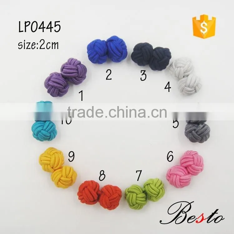 Colorful wedding accessory knot cufflink wholesale