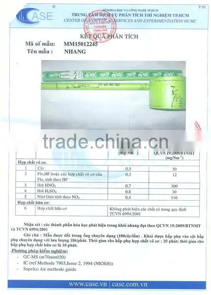 Vietnam original High quality Agarwood incense - Natural ingredients. No toxic chemicals or headache-inducing irritants.