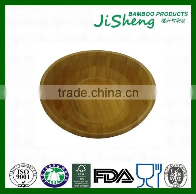 FDA Approved food safe bamboo salad bowl with painted