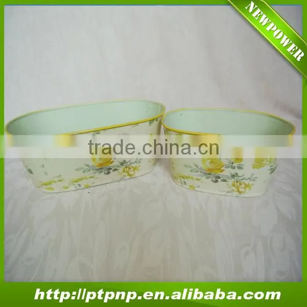 Rose design Metal Flower Pot for Garden