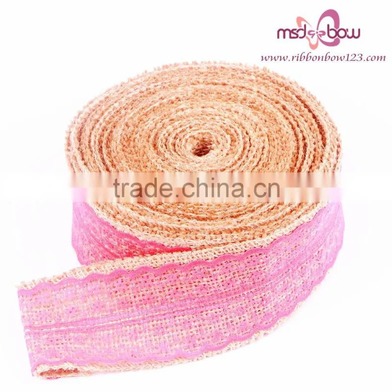 2016 christmas wire ribbon 2.5 inch jute ribbon wholesale burlap ribbon