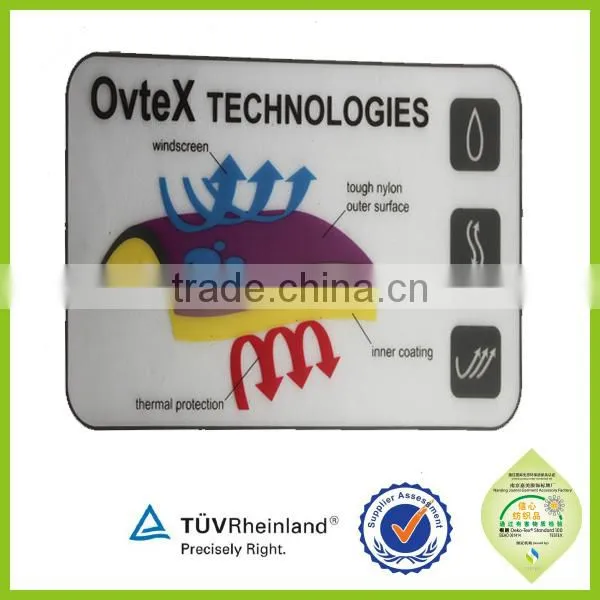 custom printed cotton woven wash care label