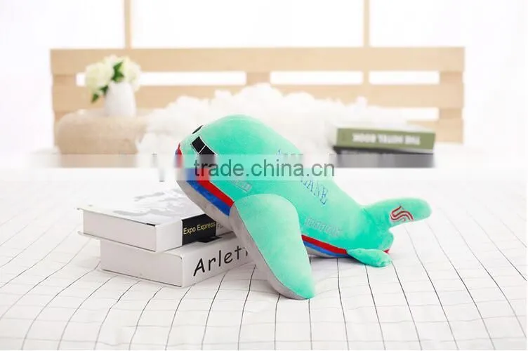 Plush air shaped toy airplane for kids stuffed toy wholesale